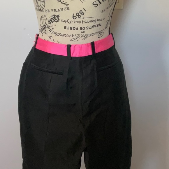 Pink Tartan size 2 black pink pants - Picture 3 of 3